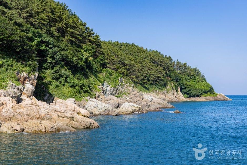 호도 해변기암절벽