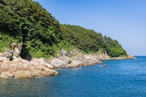 호도 해변기암절벽